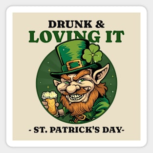 Drunk Leprechaun st paddys day Magnet